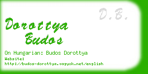 dorottya budos business card